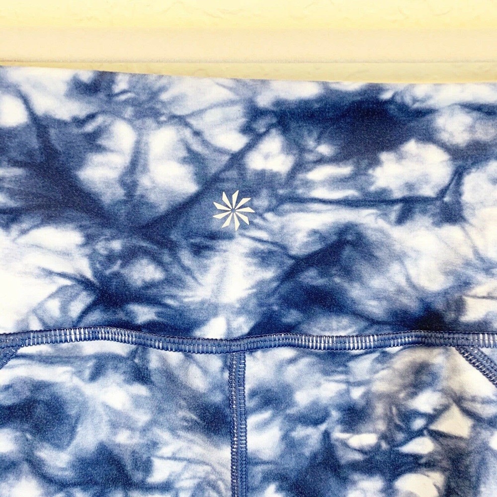 Athleta | Small 7/8 Powervita Tights Tie Dye Blue - Picture 5 of 7